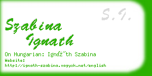 szabina ignath business card